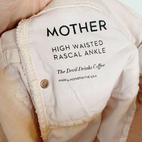Mother Superior Denim High Waisted Rascal Ankle Soft Pink/blush Women’s Size 27 - Picture 9 of 15
